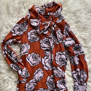 Flora Print Long Sleeve Dress